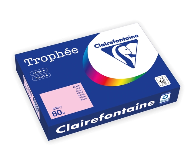 KOPIEERPAPIER TROPHEE A4 80GR ROZE