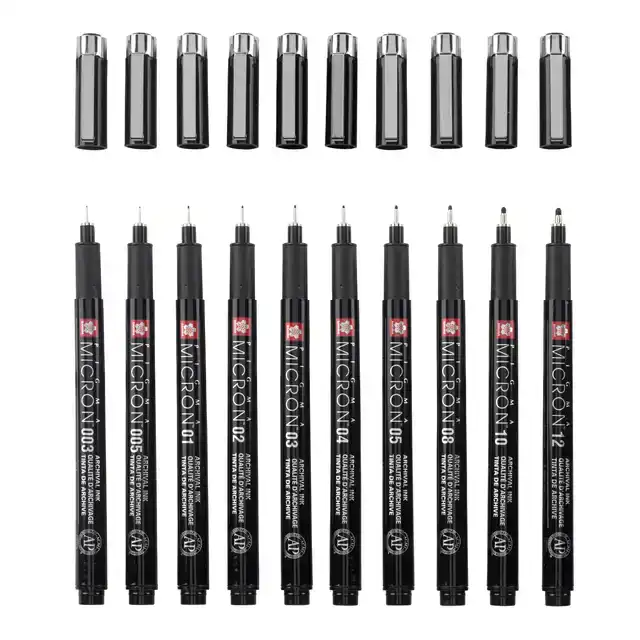 FINELINER SAKURA PIGMA MICRON BLACK 10
