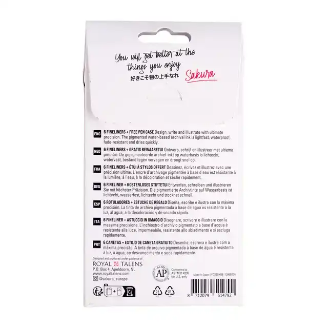 FINELINER SAKURA PIGMA MICRON BLACK 6