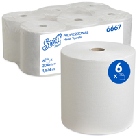 HANDDOEKROL SCOTT 1-LAAGS 304M WIT 6667