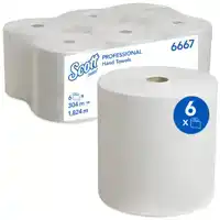 HANDDOEKROL SCOTT 1-LAAGS 304M WIT 6667