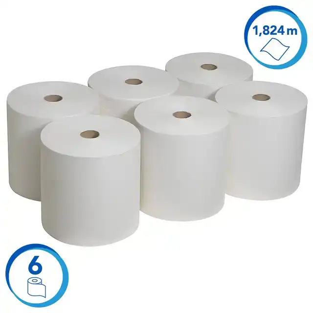 HANDDOEKROL SCOTT 1-LAAGS 304M WIT 6667