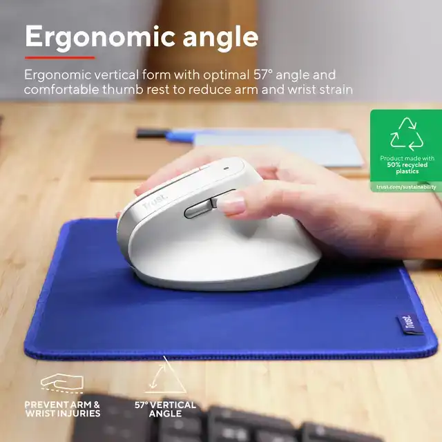 BAYO II ERGONOMIC WIRELESS MOUSE WHITE