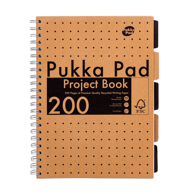 PROJECTBOEK PUKKA KRAFT A4 LIJN 200