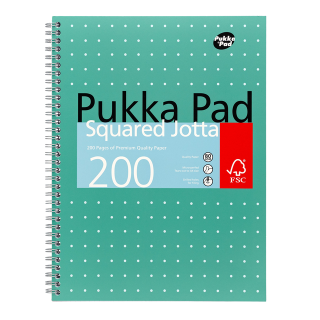 COLLEGEBLOK PUKKA JOTTA A4 RT 5X5 4-G