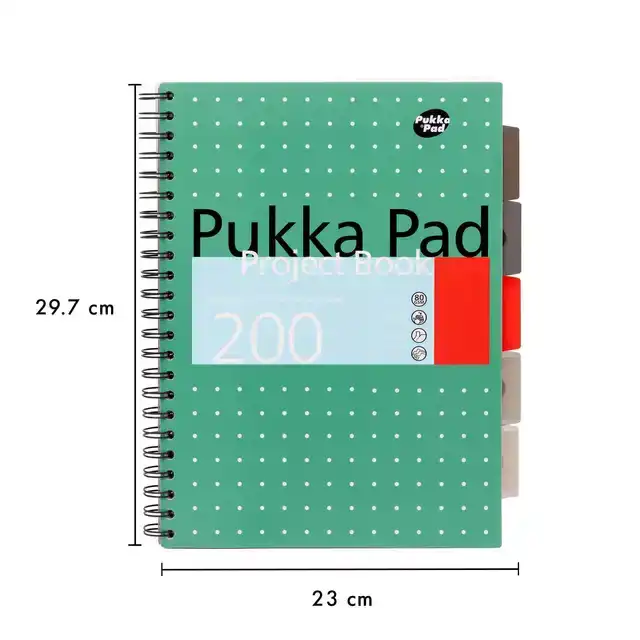 PROJECTBOEK PUKKA METALLIC A4 LIJN