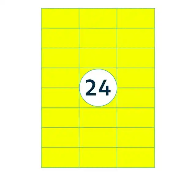 ETIKET RILLPRINT 70X37MM FLUORGEEL 2400