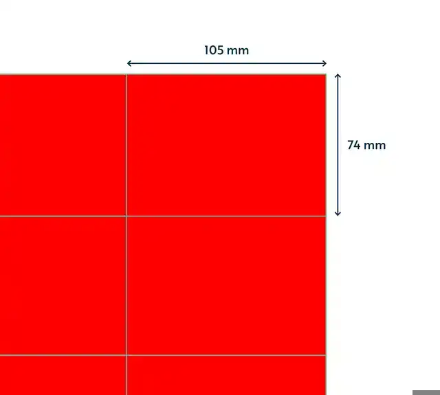 ETIKET RILLPRINT 105X74MM FLUORROOD 800