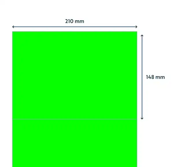 ETIKET RILLPRINT 210X148MM FLUORGN 200
