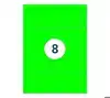 ETIKET RILLPRINT 105X74MM FLUORGROEN