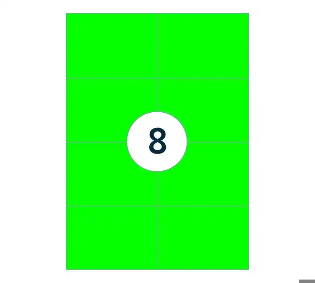 ETIKET RILLPRINT 105X74MM FLUORGROEN