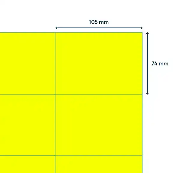 ETIKET RILLPRINT 105X74MM FLUORGEEL 800