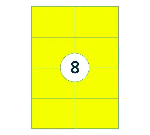 ETIKET RILLPRINT 105X74MM FLUORGEEL 800