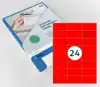 ETIKET RILLPRINT 70X37MM FLUORROOD 2400