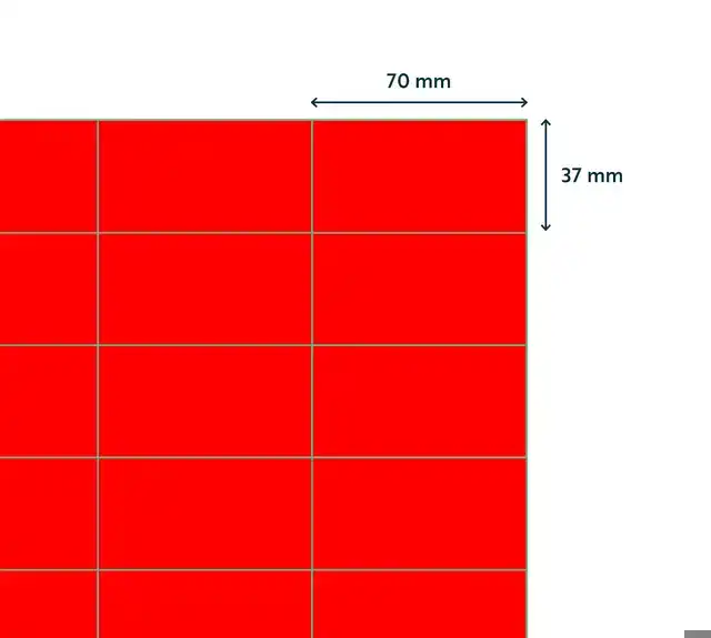 ETIKET RILLPRINT 70X37MM FLUORROOD 2400