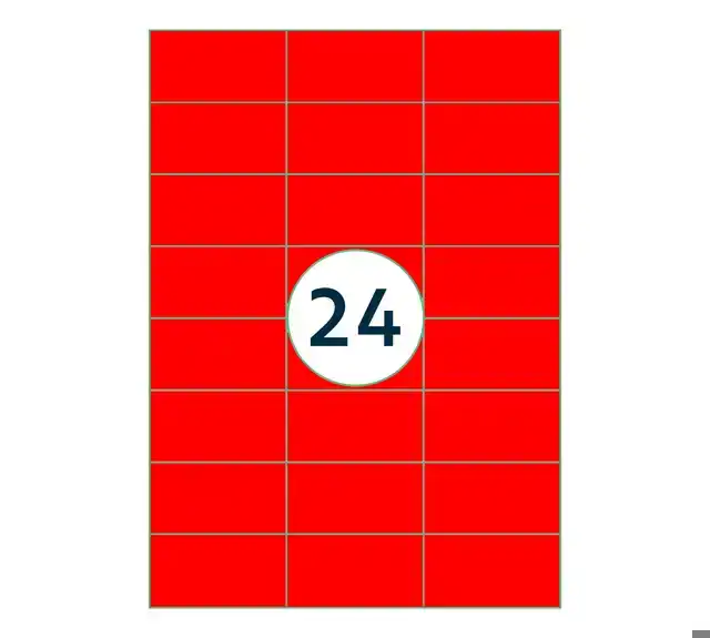 ETIKET RILLPRINT 70X37MM FLUORROOD 2400