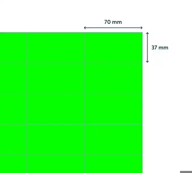 ETIKET RILLPRINT 70X37MM FLUORGROEN