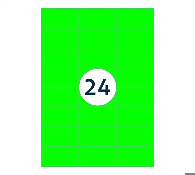 ETIKET RILLPRINT 70X37MM FLUORGROEN
