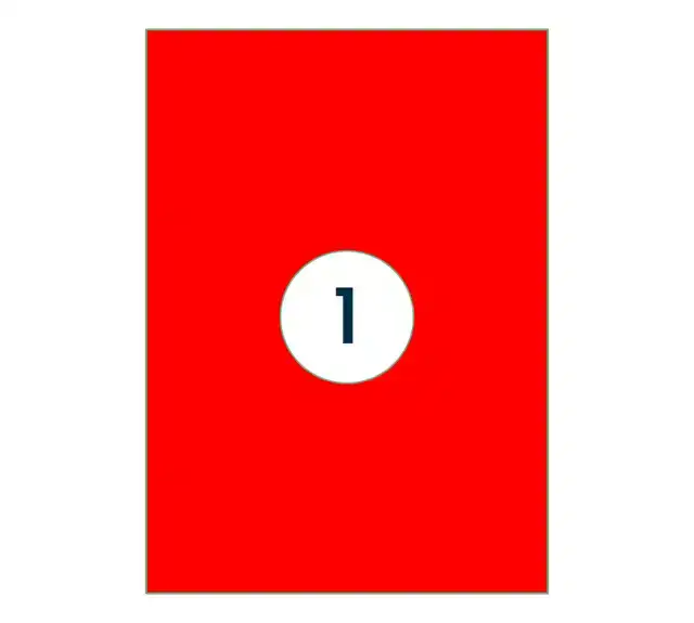 ETIKET RILLPRINT 210X297MM FLUORROOD