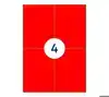 ETIKET RILLPRINT 105X148MM FLUORROOD