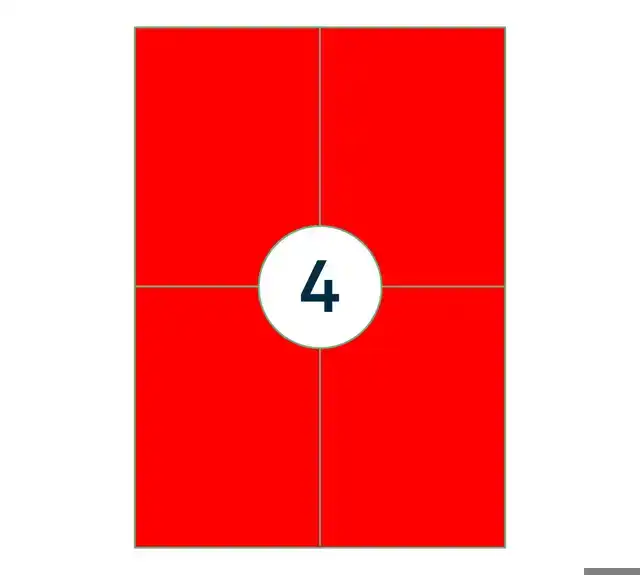 ETIKET RILLPRINT 105X148MM FLUORROOD