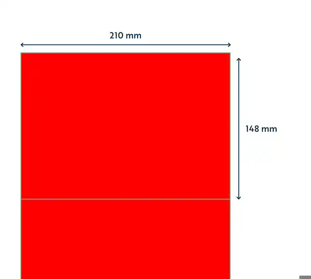 ETIKET RILLPRINT 210X148MM FLUORROOD