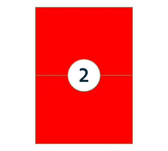 ETIKET RILLPRINT 210X148MM FLUORROOD