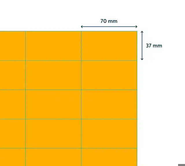 ETIKET RILLPRINT 70X37MM FLUOROR 2400