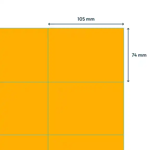 ETIKET RILLPRINT 105X74MM FLUOROR 800