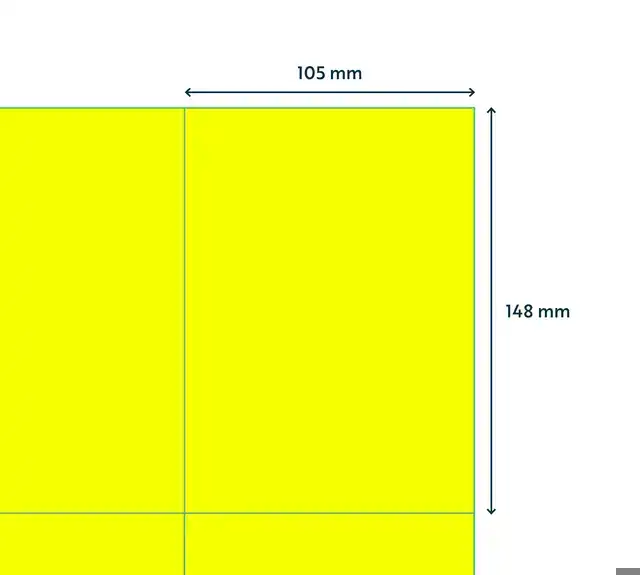 ETIKET RILLPRINT 105X148MM FLUORGEEL