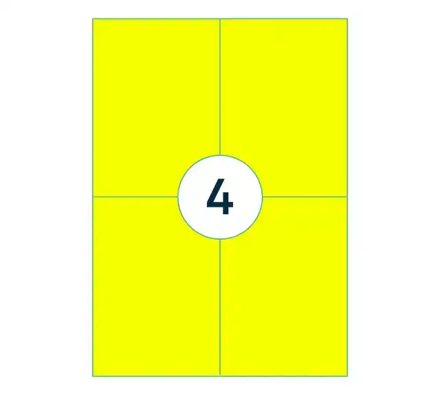 ETIKET RILLPRINT 105X148MM FLUORGEEL