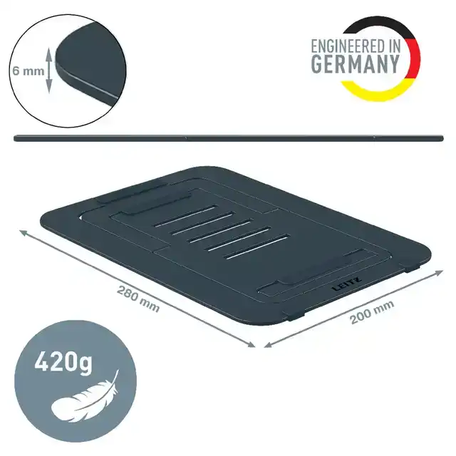 LAPTOPSTANDAARD LEITZ ERGO ALU PLAT