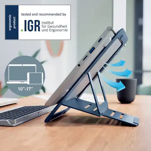 LAPTOPSTANDAARD LEITZ ERGO ALU PLAT