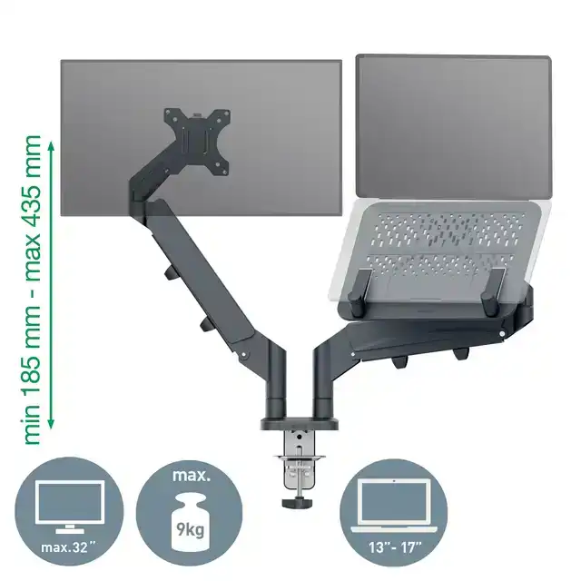 MONITOR EN LAPTOPARM LEITZ ERGO