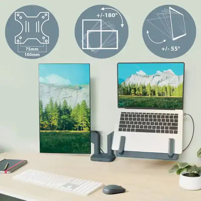 MONITOR EN LAPTOPARM LEITZ ERGO