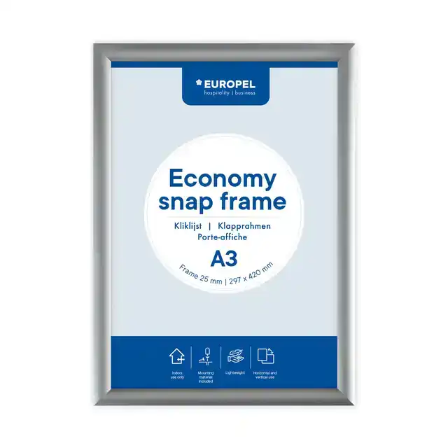 KLIKLIJST EUROPEL ECONOMY A3 ZILVER