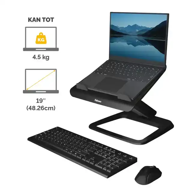 LAPTOPSTANDAARD FELLOWES HANA LT ZWART