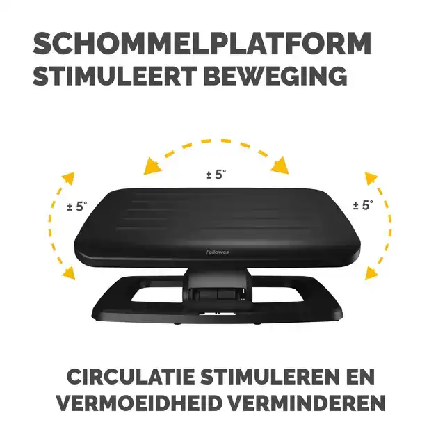 VOETENSTEUN FELLOWES HANA LT ZWART