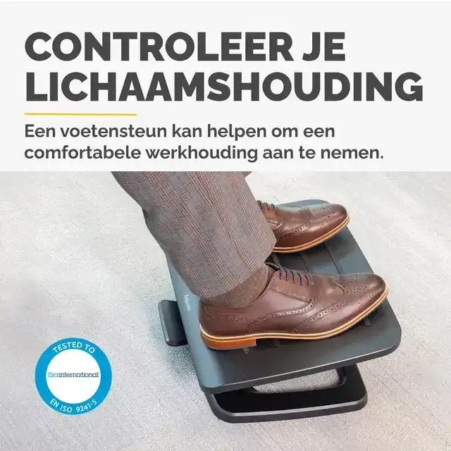 VOETENSTEUN FELLOWES HANA LT ZWART