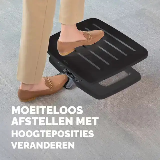 VOETENSTEUN FELLOWES HANA LT ZWART