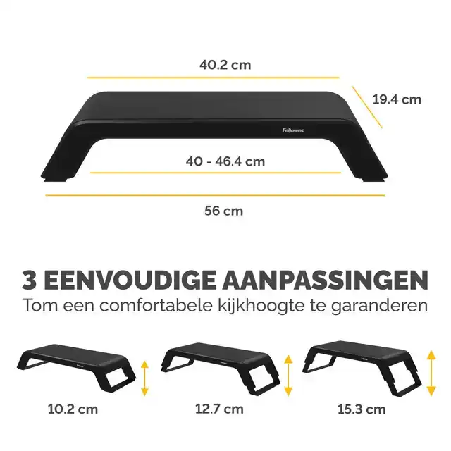 MONITORSTANDAARD FELLOWES HANA LT ZWART
