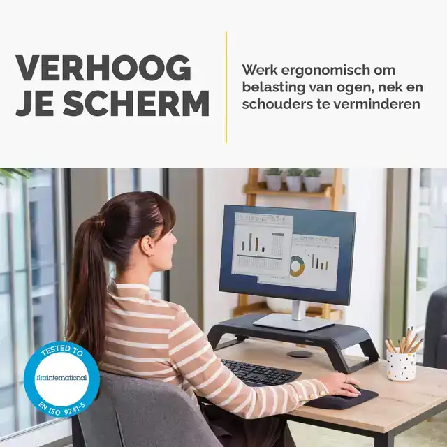 MONITORSTANDAARD FELLOWES HANA LT ZWART