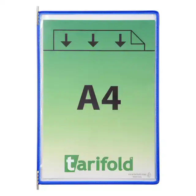 ZICHTPANEEL TARIFOLD A4 VERTICAAL BLAUW