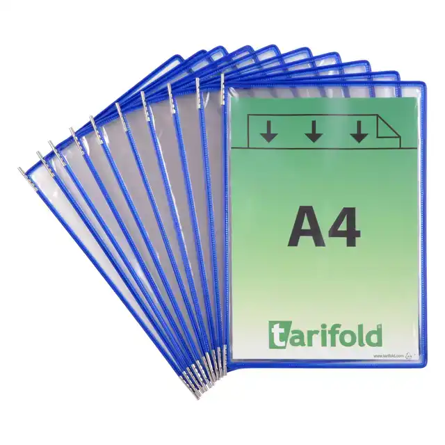 ZICHTPANEEL TARIFOLD A4 VERTICAAL BLAUW