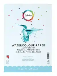 AQUARELBLOK QREA A4 20VEL 200GR GELIJMD