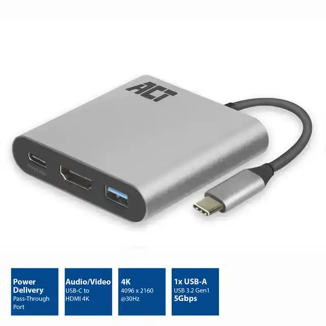 USB-C MULTIPORT ADAPTER VOOR 1 HDMI