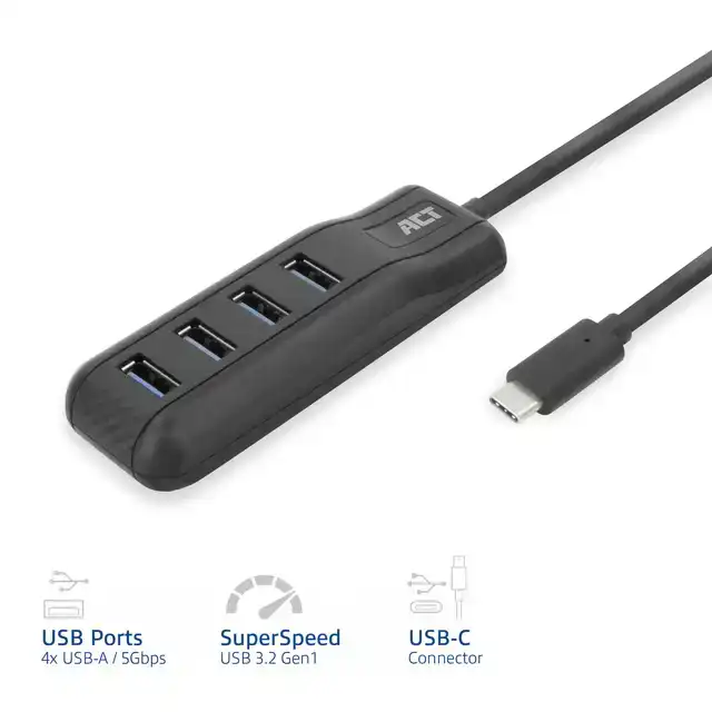 USB-C HUB 3.0 4 POORTS USB-A