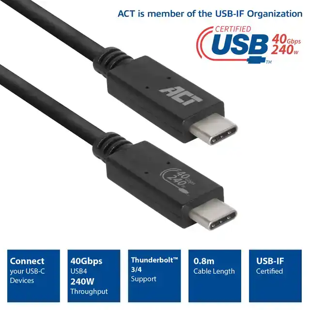 USB4Â® 40GBPS KABEL USB-C USB-IF