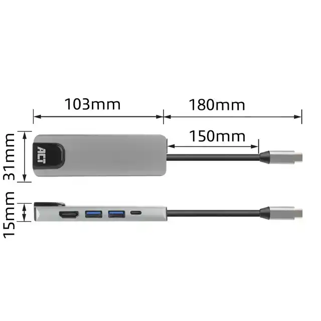 USB-C 4K DOCKING STATION VOOR 1 HDMI