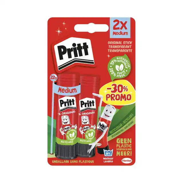 LIJMSTIFT PRITT STICK ORIGINAL 2X 22GR